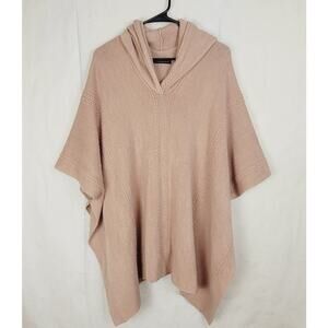 Do Everything in Love camel brown hooded poncho sweater One Size Boho Cabin